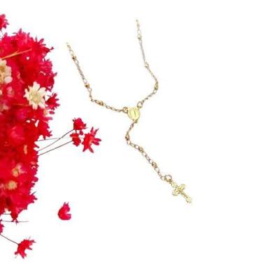 Imagem de Pulseira Terço Bolinhas Douradas Folheado em Ouro 18k SoftJoias 