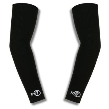 Imagem de Manguito Para Vôlei Brac7 Longo Tm7 Profissional Proteção Braço, Preto