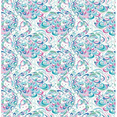 Imagem de Papel de parede Fúcsia Aqua Flamingo Peel & Stick