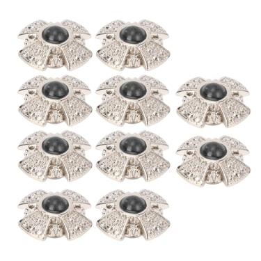 Imagem de Botões de Travessuras de Parafuso, Rebites Multifuncionais Couro 10 Conjuntos Pedras Preciosas Pedras Retro para Selas Sacolas Vinho (Preto)