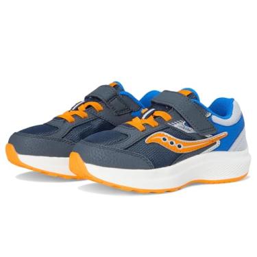 Imagem de Saucony Tênis unissex infantil Cohesion KDZ com fecho alternativo, Azul marinho/descascado/azul, 11 Wide Big Kid