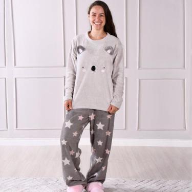 Imagem de Conjunto Pijama de Plush Adulto Super Quentinho e Divertido - UseDue, 