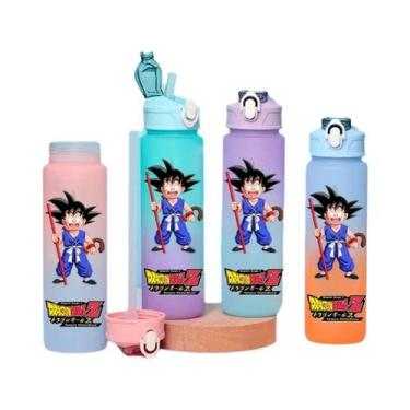 Imagem de Grande Capacidade 750 Ml Dragon Ball Son Goku Gohan Gradiente Palha Ga