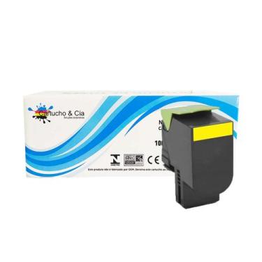 Imagem de Toner Compatível CX410 CX510DN 80C8SY0 Amarelo 4K - Cartucho & Cia