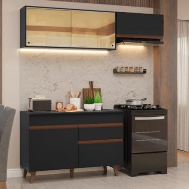 Imagem de Armário de Cozinha Compacta 190cm Preto Reims Madesa 05