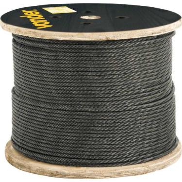 Imagem de Cabo de aço polido alma de fibra 9,53 mm 3/8" 6 x 25F VONDER