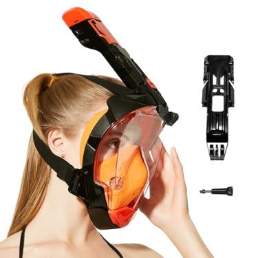 Imagem de Máscara de Mergulho Antifogo - Máscara Facial de Mergulho de 180 Graus Seca - Equipamento Subaquático para Respiração para Entusiastas Viajantes Principiantes Aventureiros de Todos