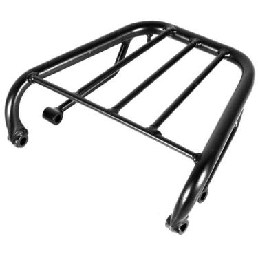 Imagem de Bagageiro Baú Bauleto Cromo Forte Sansão Max 125, PRETO, MAX 125