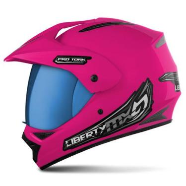 Imagem de Capacete Fechado Pro Tork Liberty Mx Pro Vision Vis. Iridium, ROSA, 58