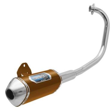 Imagem de Escapamento Esportivo Pro Tork Mini 3 Curva Cromada Moto Ybr 125 2000 