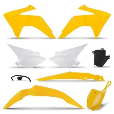 Imagem de Kit plástico crf 230 2015 + number plate - PRO TORK, AMARELO, Único