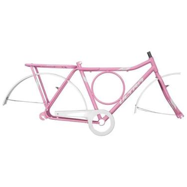 Imagem de Kit Quadro Ultra Bikes Stronger Us26 Vintage Line, Rosa bebe, Branco, 