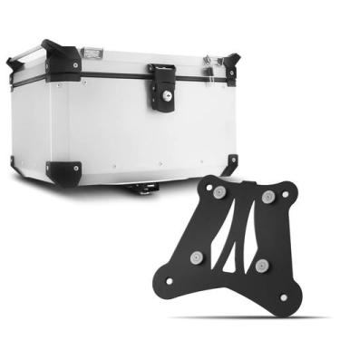 Imagem de Baú Moto Alumínio Top Case 48 Litros + Base de Fixação Super Adventure
