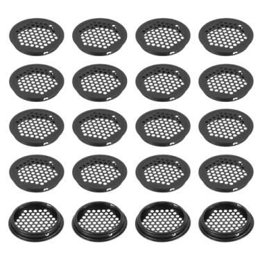 Imagem de PATIKIL Ventilação circular de 60 mm, 20 peças de aço inoxidável com orifício de malha redonda para saídas de ar de painel duplo de malha redonda para guarda-roupas de cozinha, sapatos, armários