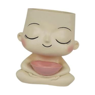 Imagem de IEUDNS Vaso para plantas, vaso de flores, recipiente para artesanato, de resina exclusivo, decorativo para jardim, corredor, entrada, escritório, café