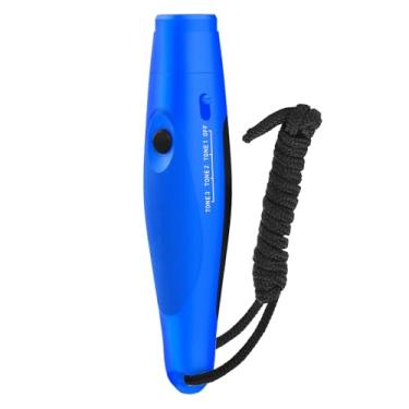 Imagem de Apito Elétrico, 3 Tons 3 Volumes Ajustáveis, Apito de Árbitro Portátil de Mão com Cordão para Desportos Treino de Treinadores Treino de Cães Sobrevivência ao Ar Livre Caminhada e Campismo