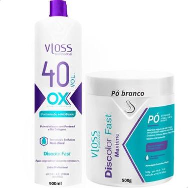 Imagem de Vloss Pó Descolorante Discolor Fast Branco+ Ox 40 Vol