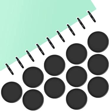 Imagem de 20 peças de discos de expansão de 5 cm, discos pretos grandes, anéis para fichário, discos expansores de plástico, discos de encadernação de livros para cadernos DIY e planejadores, suprimentos para
