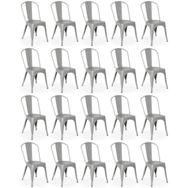 Imagem de Kit 20 Cadeiras Iron Tolix Design Industrial - Cinza