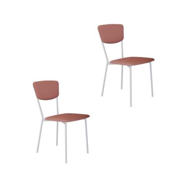 Imagem de Cadeira Vintage Retrô Fixa C-4 Pés 425 X 505 X 830 Mm C-2 Un. Pés Brancos. Cy.tlp.rose Tulipa Rosê City