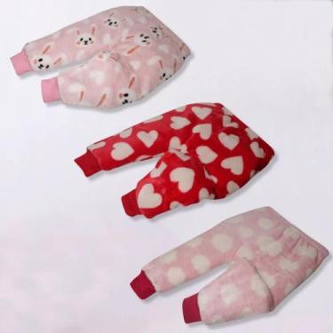 Imagem de Kit 3 Peças Calça Mijão Bebe Fleece Frio Inverno Macio 0 a 3 Menino Me