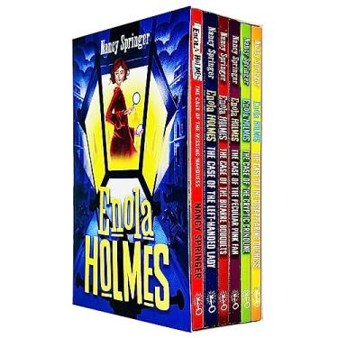 Imagem de Enola Holmes Mystery Series 6 Books Collection Set Nancy Springer (The Case of the Missing Marquess, Left-Handed Lady, Bizarre Bouquets, Peculiar Pink Fan, Cryptic Crinoline, Gypsy Goodbye)