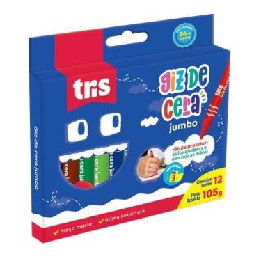 Imagem de Giz cera tris jumbo 12 cores