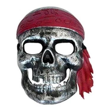 Imagem de Máscara Pirata Caveira Fantasia Halloween Festa Bandana Fest - trends
