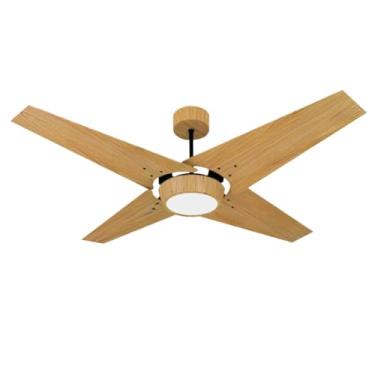 Imagem de Ventilador de Teto Natuvent Callis Led 4 Pás Madeira Freijó 6500k Branco Frio (220, Volts)