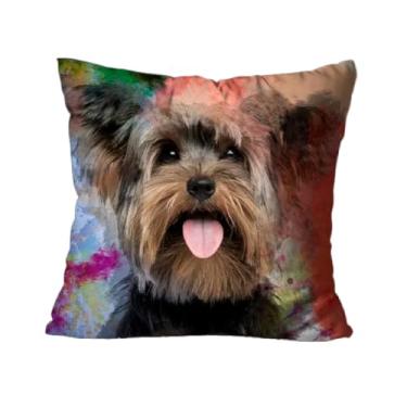 Imagem de Capa Para Almofada Mdecore Pets 45x45cm - Yorkshire
