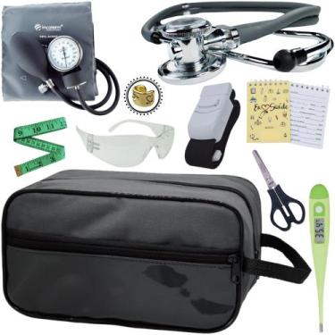 Imagem de Kit Academico Enfermagem Premium Preto Completo - Love Saude, GRAFITE 