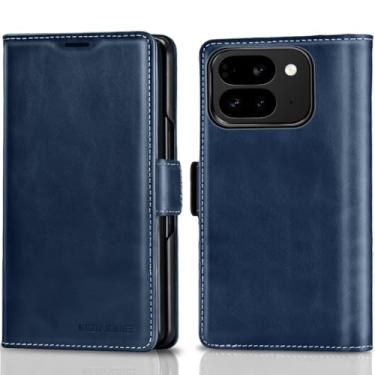 Imagem de KEZiHOME Capa para Google Pixel 10 Pro Fold, capa carteira de couro genuíno com compartimento para cartão [bloqueio RFID] suporte magnético Filio capa protetora para celular para Pixel 10 Pro Fold