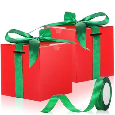 Imagem de Dispowreath 48 caixas de presente de Natal 10 x 10 x 10 cm com fita, caixa pequena de Natal com tampas, caixas de presente para embrulho de presente, casamento, feriado, festa de aniversário (clássico