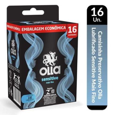 Imagem de 16 Camisinhas Olla Preservativo Sensitive - Mais Fina para Maior Sensi