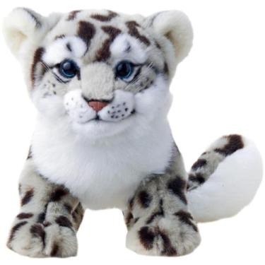 Imagem de Brinquedo de pelúcia keaiart-ly Lifelike Snow Leopard Stuffed Animal