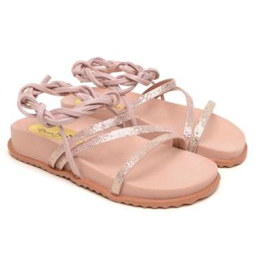 Imagem de Papete Rasteirinha Sandalia  Rose  Slide Adulto Menina Moda Blogueira 
