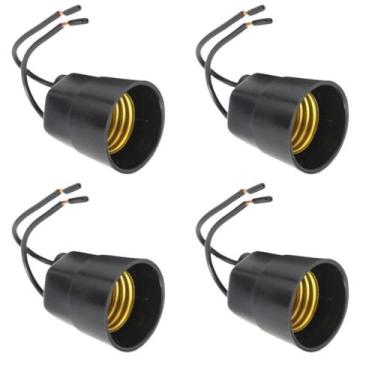 Imagem de Soquete Com Rabicho Minion Preto Bocal Lâmpada E27 04 Un - Kaztec