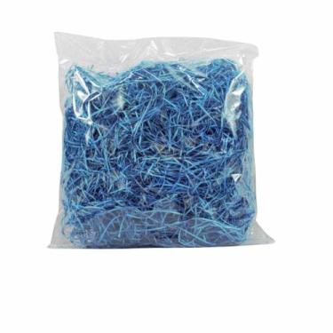 Imagem de Palha de Madeira Azul Cestas Café e Decoração 100 gramas/2lt - Pense F