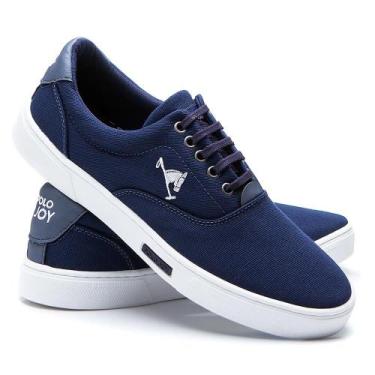 Imagem de Sapatênis Masculino Polo Joy Casual Em Lona Conforto Dia a Dia, 41, Az