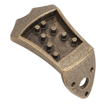 Imagem de Domary Peça de Substituição para Ponte de Metal Bandolim, Melhorando o Volume do Tom, Suporte de Qualidade, Acessórios para Ponte de Metal Bandolim (Bronze)