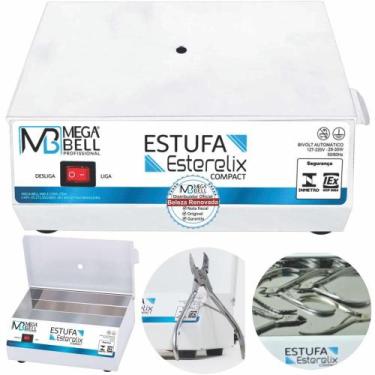 Imagem de Estufa Manicure Mega Bell Esterilizador Alicate, Branco, Bivolt - 110V