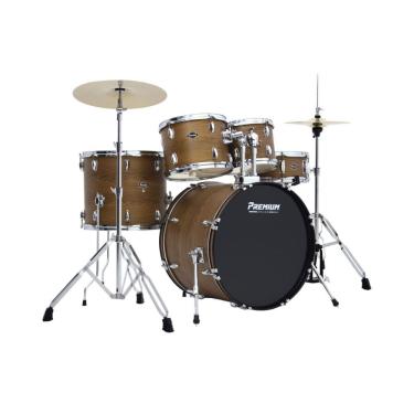 Imagem de Bateria Acústica Premium Max PM22 Dark Wood com Bumbo 22"