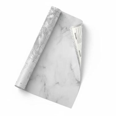 Imagem de Adesivo Decorativo Mármore Branco e Preto 45cmx10m  Lavável e Elegante