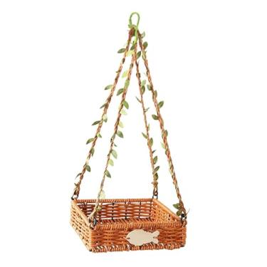 Imagem de Whtkoph Casinha de pássaros para gaiola, casinha de pássaros Four Seasons, respirável, suspensa, para papagaios, calopsitas e periquitos, suprimentos, Quadrado