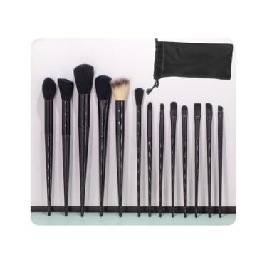 Imagem de Conjunto de pincéis de maquiagem, 13 peças de pincéis de maquiagem para viagem, kit de ferramentas com bolsa de armazenamento para base, corretivo, blush, sombra, pó