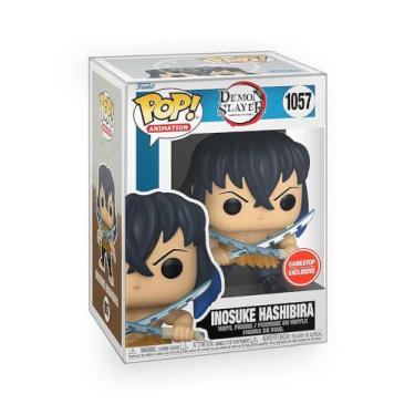 Imagem de Epic Collectibles Pop Anime: Demonslayer - Inosuke Hashibira Unmasked Exclusive Vinyl Figure Included with Box Protector Compatible for Funko