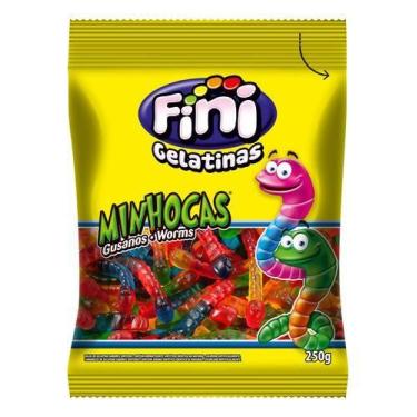 Imagem de Bala Gelatina Fini Minhocas 250g