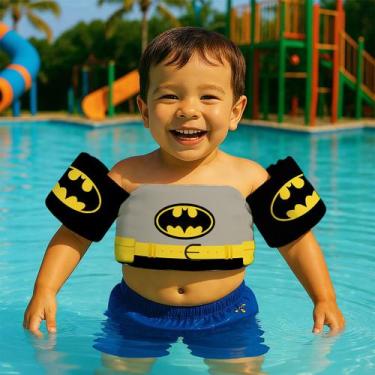 Imagem de Colete Salva Vidas Infantil Boia de Braço para Praia Piscina Tema Supe