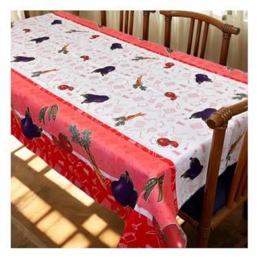 Imagem de Toalha para Mesa 6 Lugares 2,00 x 1,40cm Tecido Oxford Retangular Fácil de Limpar(Modelo - 3)