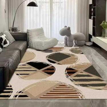 Imagem de Tapete geométrico de luxo para sala de estar, macio, fofo, grande, para quarto, decoração de quarto infantil (120 x 160 cm (46 x 62 pol.) / hxx-250724005551)